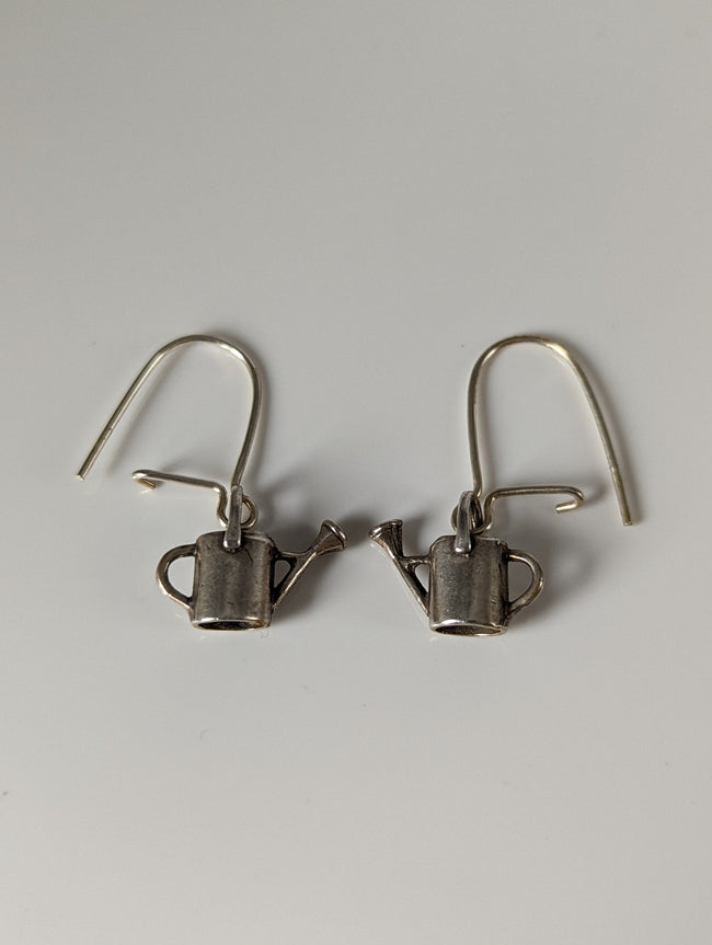 Pendientes largos Silver Steed Gardening de plata