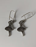 Silver Steed Ballet Dancer Dropped Earrings