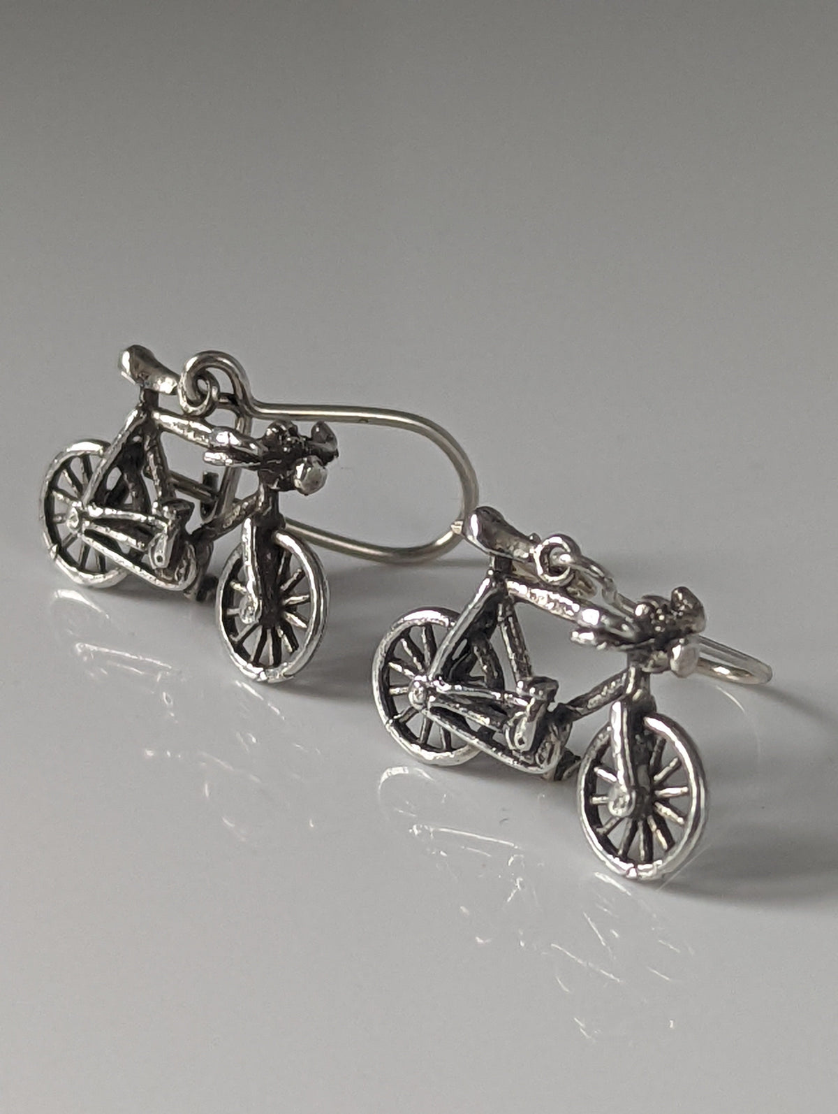 Silver Steed Fahrräder Hängende Ohrringe