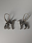 Silver Steed Dropped Greyhound Earrings