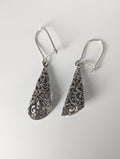 Silver Steed Filigree Cone Dropped Earrings