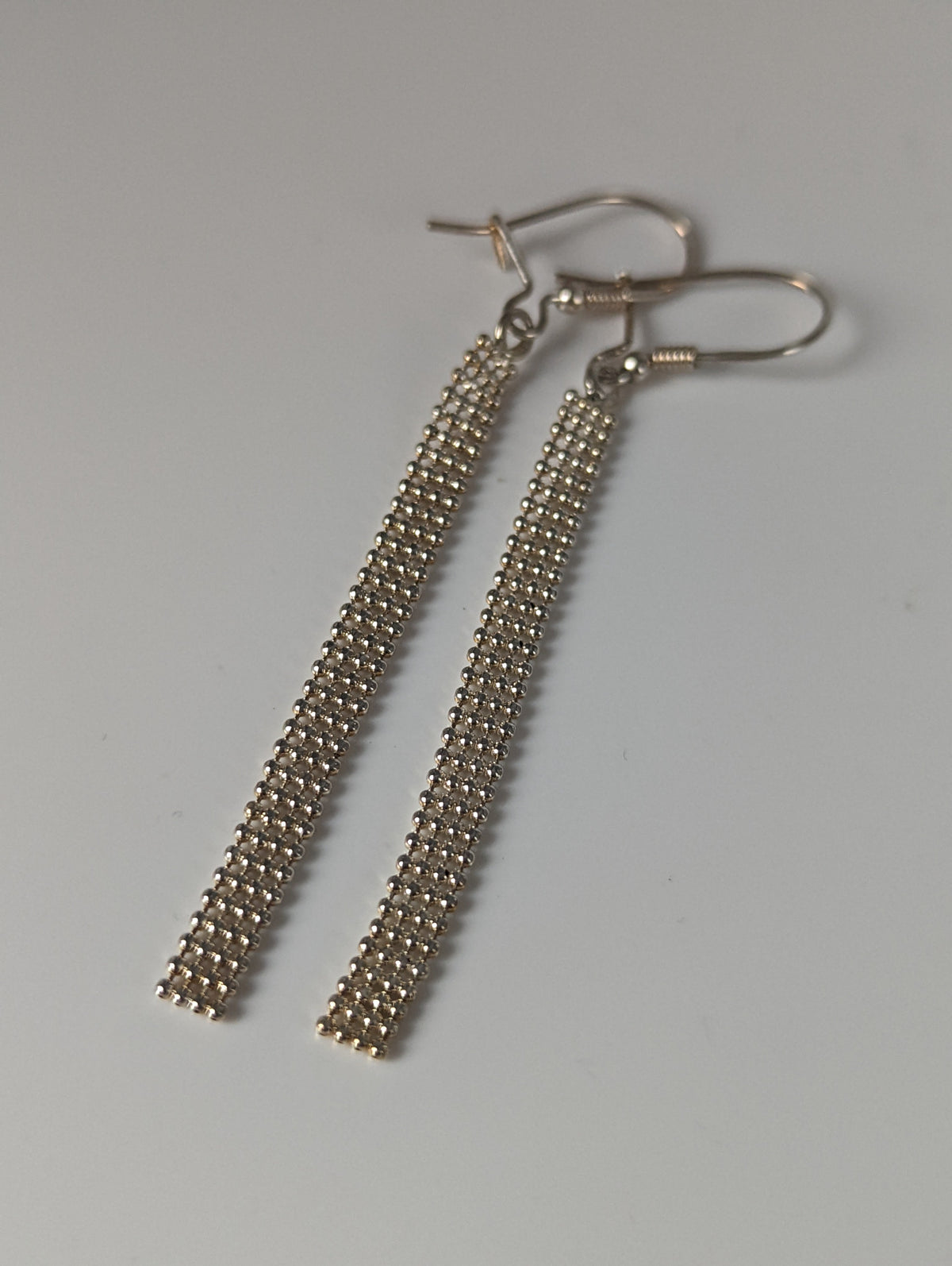 Silver Steed Curtain Dropped Earrings