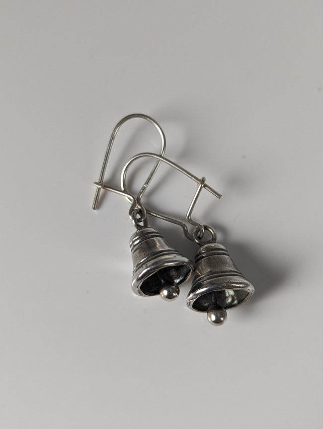 Silver Steed Bells Dropped Earrings