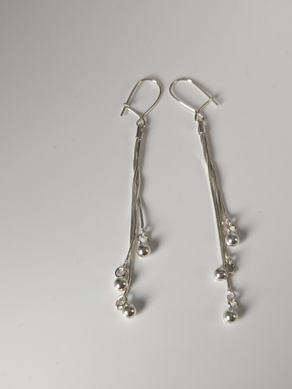 Silver Steed Rope & Ball Dropped Earrings