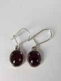 Silver Steed Purple Crystal Dropped Earrings