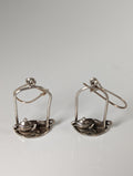 Silver Steed Swinging Tea Set Dropped Earrings
