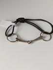 Silver Steed Leather Silver Snaffle Cord Bracelet