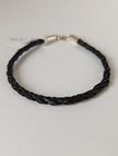Silver Steed Leather Cord Bracelet