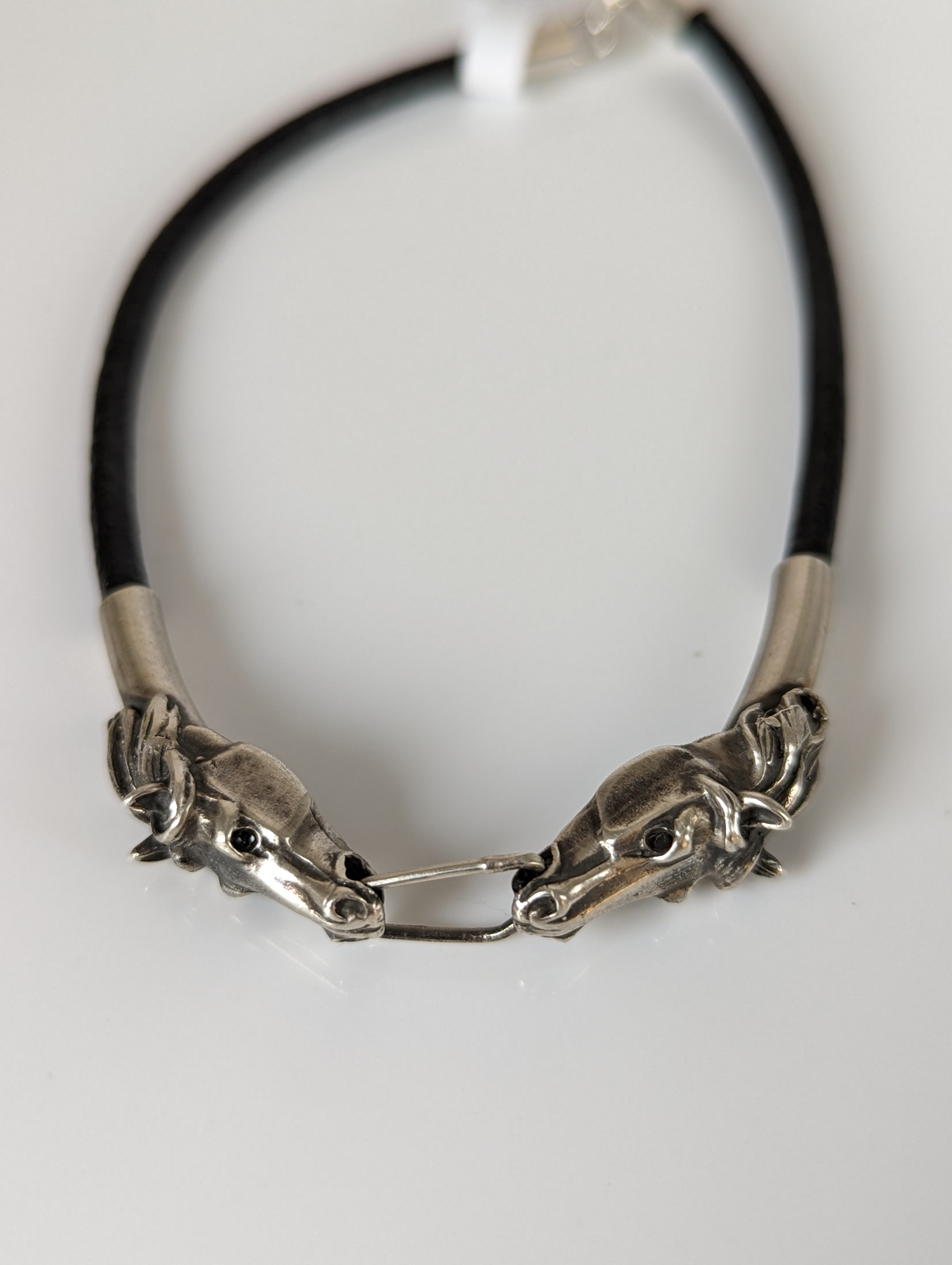 Silver Steed Horse Head Link Bracelet