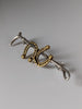 Silver Steed Double Shoe and Cane Brooch / Stock Tie Pin