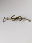 Silver Steed Double Shoe and Cane Brooch / Stock Tie Pin