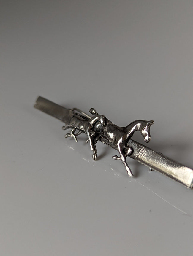 Silver Steed Mare & Foal Brooch / Stock Tie Pin