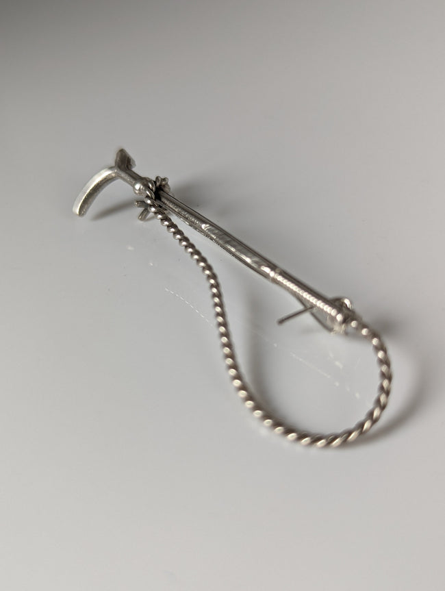 Silver Steed Cane Brooch / Stock Tie Pin