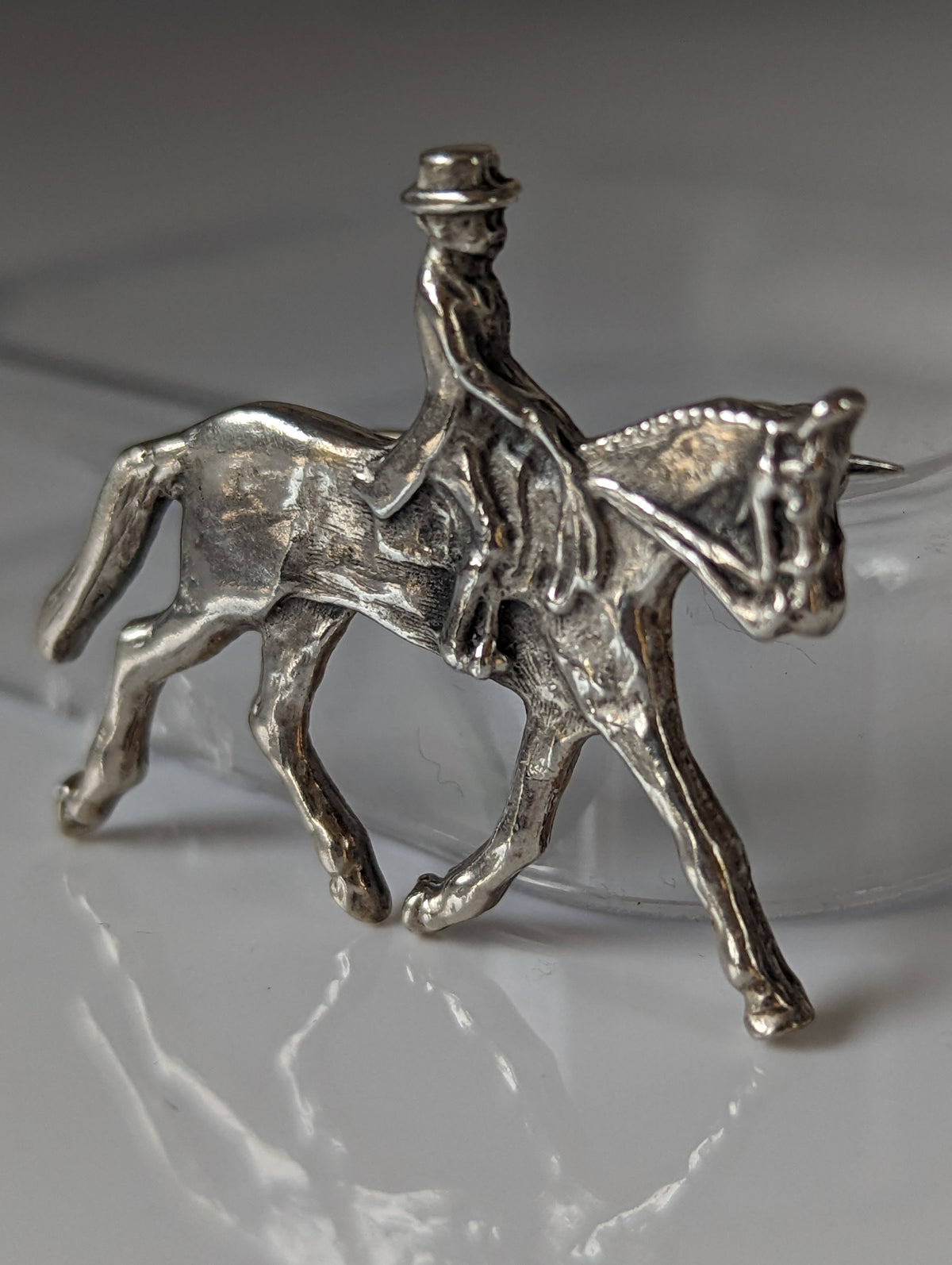Silver Steed Dressage Brooch / Stock Tie Pin