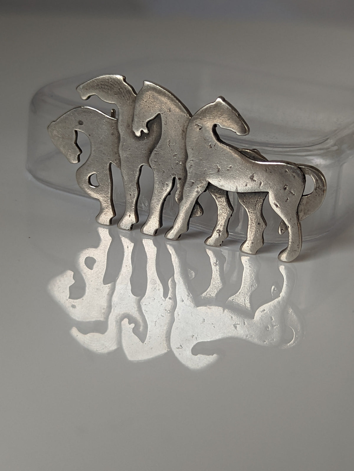 Silver Steed Signature Silver Herd Silver Brooch / Stock Tie Pin