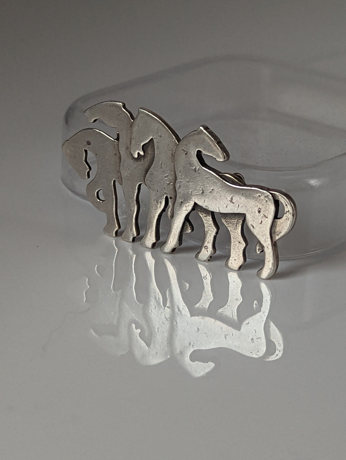 Silver Steed Signature Silver Herd Silver Brooch / Stock Tie Pin
