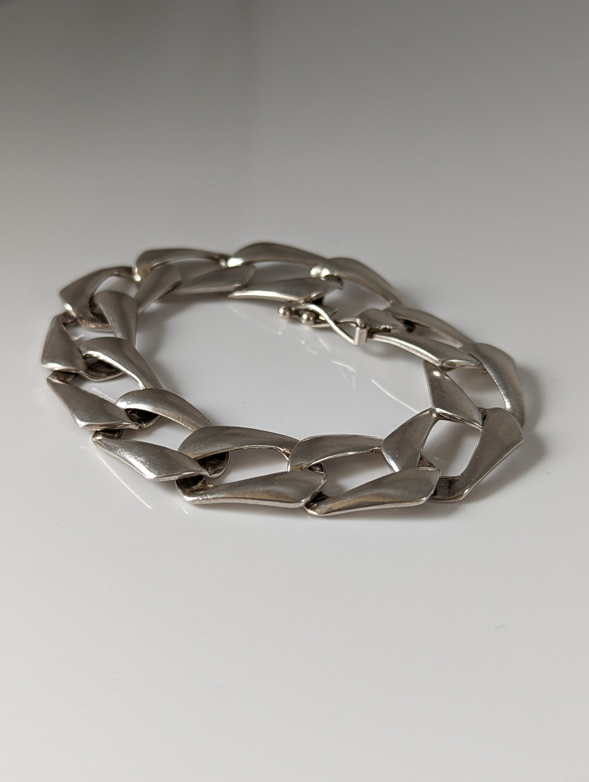 Silver Steed Chain Link Silver Bracelet