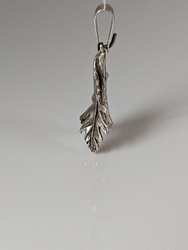 Silver Steed Oak Leaf Silver Pendant