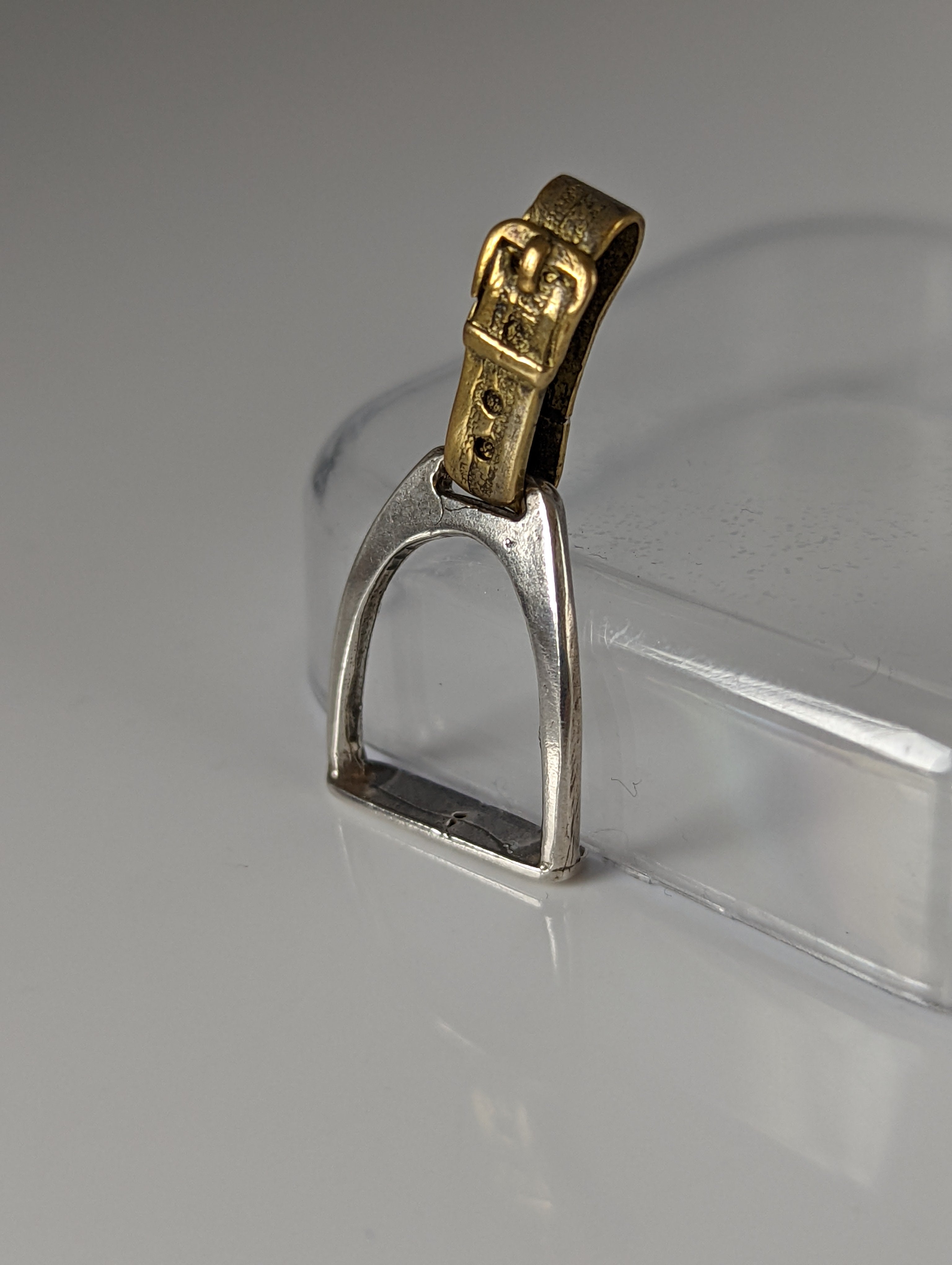 Silver Steed Stirrup Silver Pendant