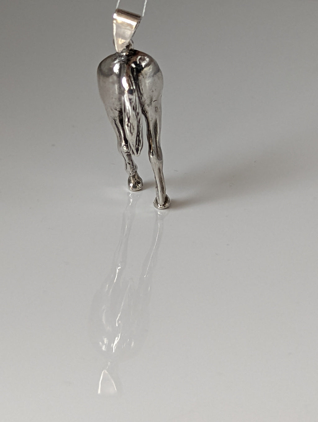 Silver Steed Hindquarters Silver Pendant