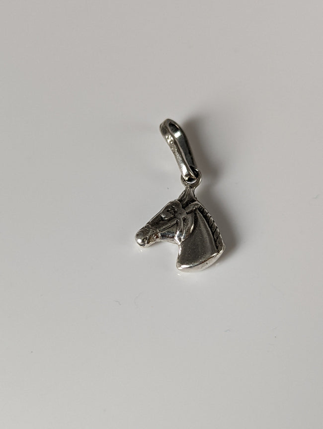 Silver Steed Small Horse Head Silver Pendant