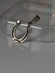 Silver Steed Detailed Horseshoe Pendant