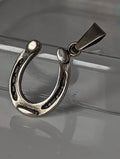 Silver Steed Detailed Horseshoe Pendant