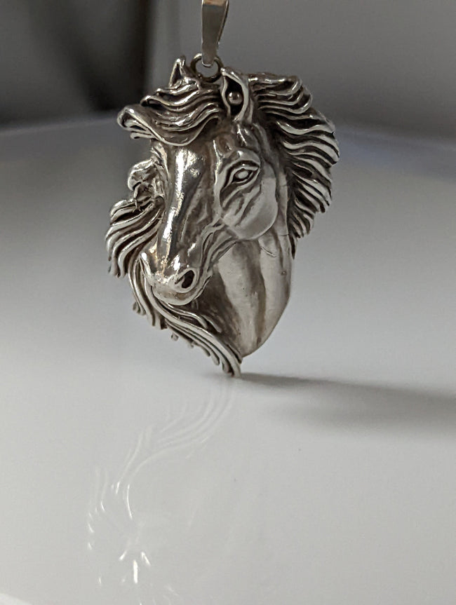 Silver Steed Signature Horse head Pendant
