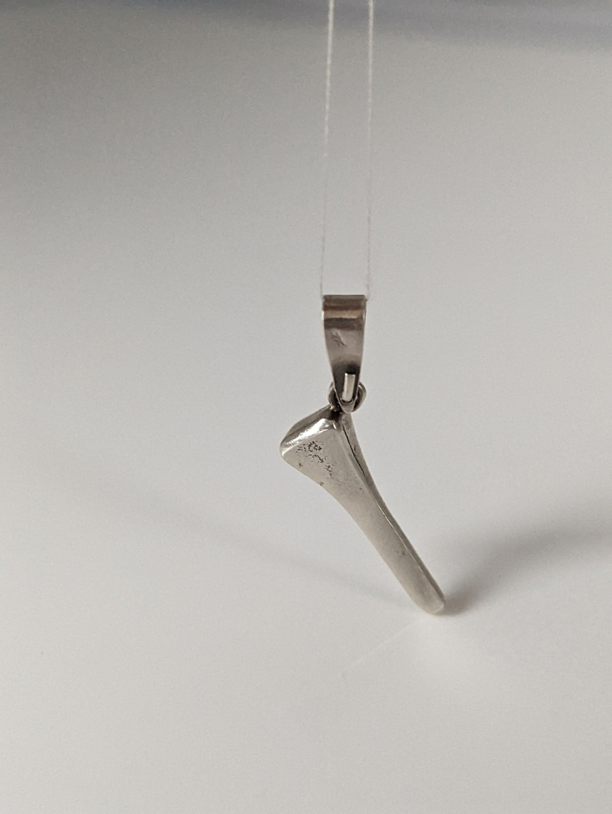 Silver Steed Horseshoe Nail Silver Pendant