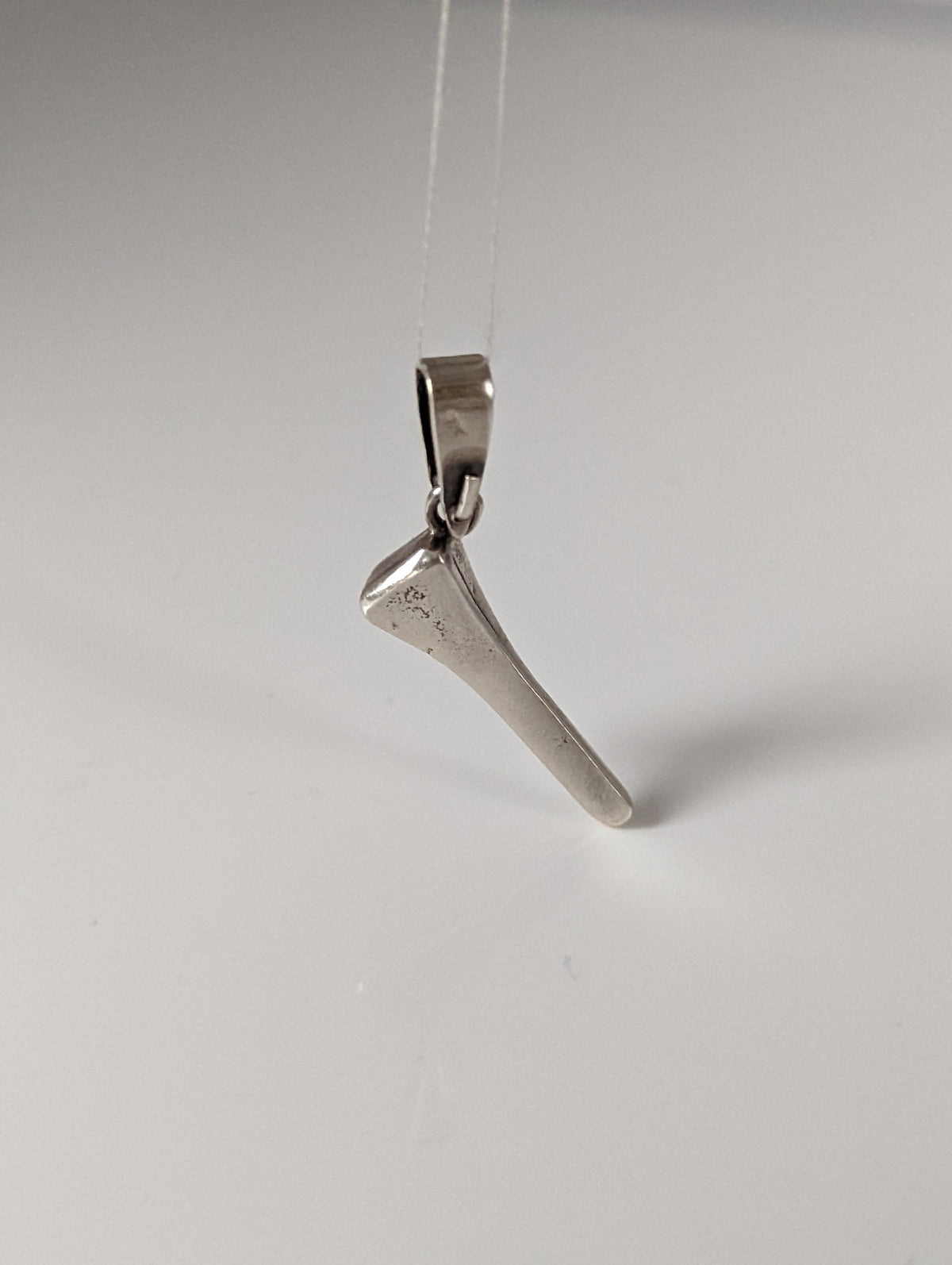 Silver Steed Horseshoe Nail Silver Pendant