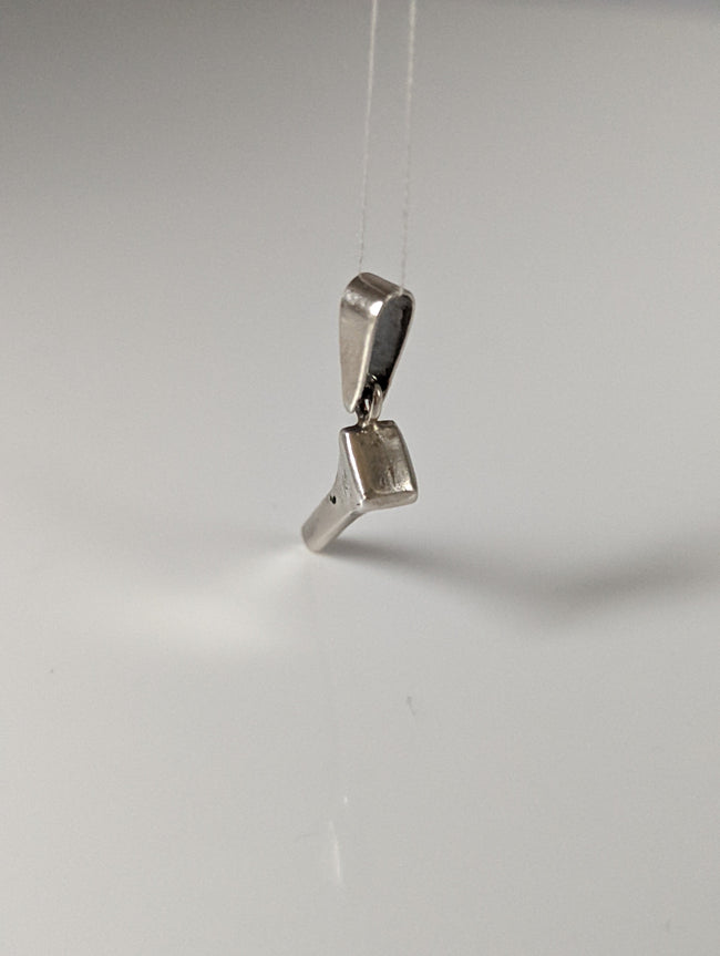 Silver Steed Horseshoe Nail Silver Pendant