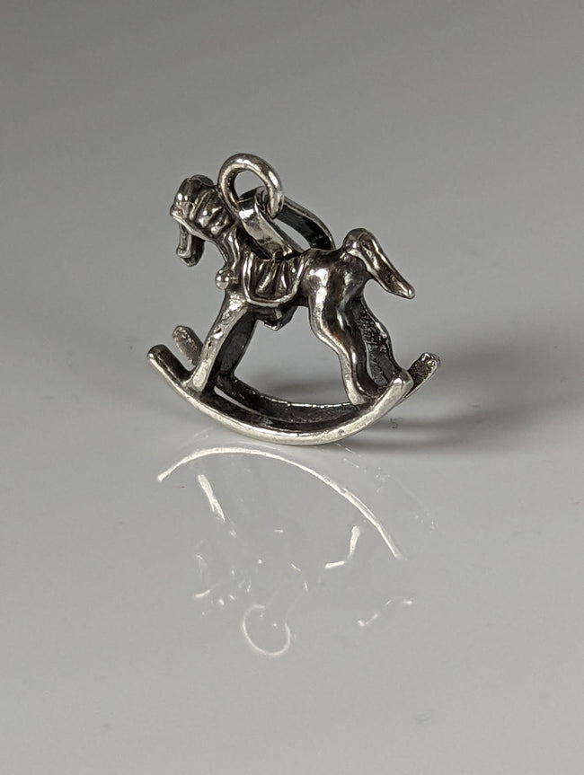 Silver Steed Rocking Horse Silver Pendant
