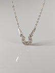 Silver Steed Crystal Horseshoe Necklace