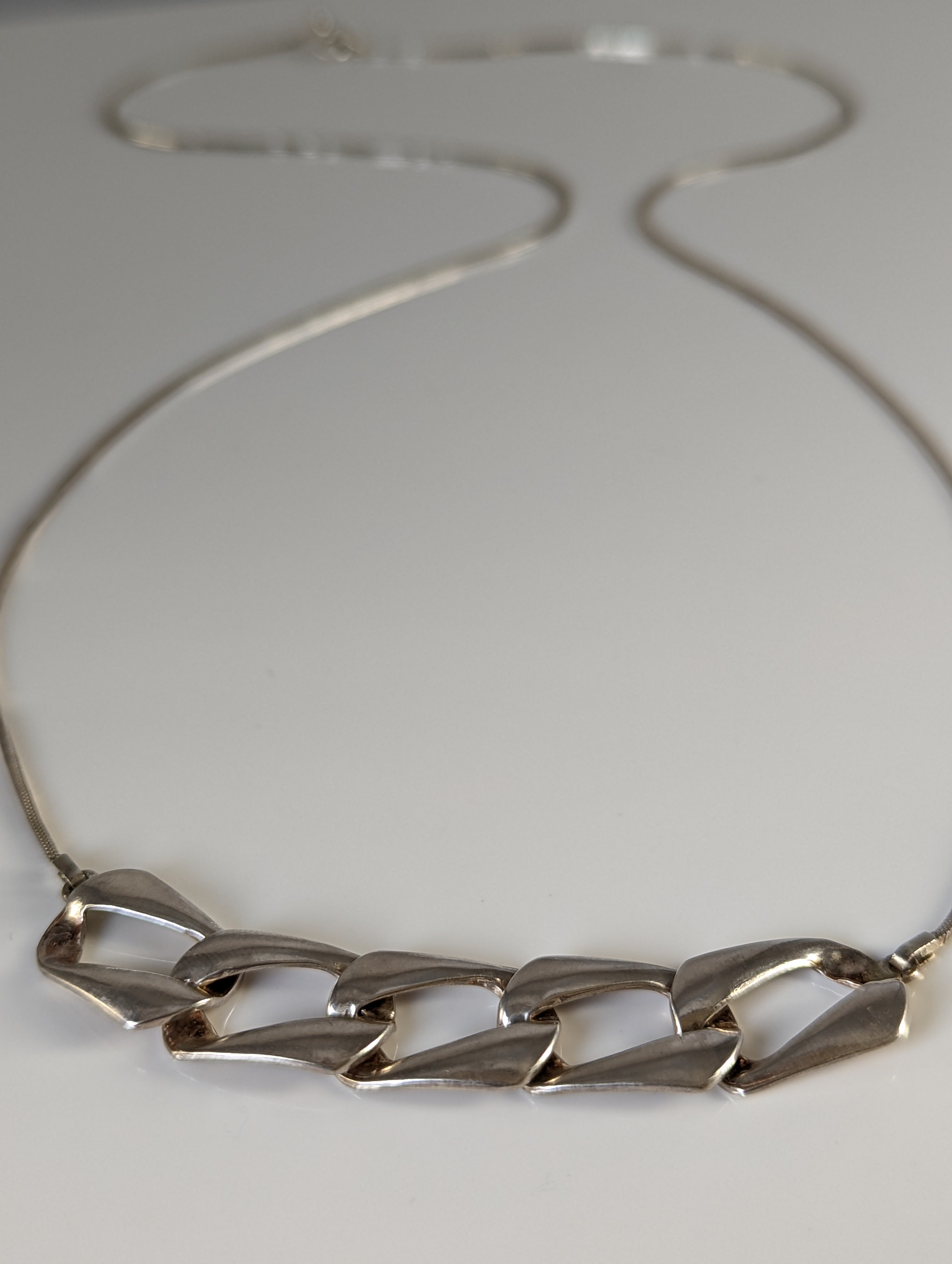 Silver Steed Chain Link Necklace