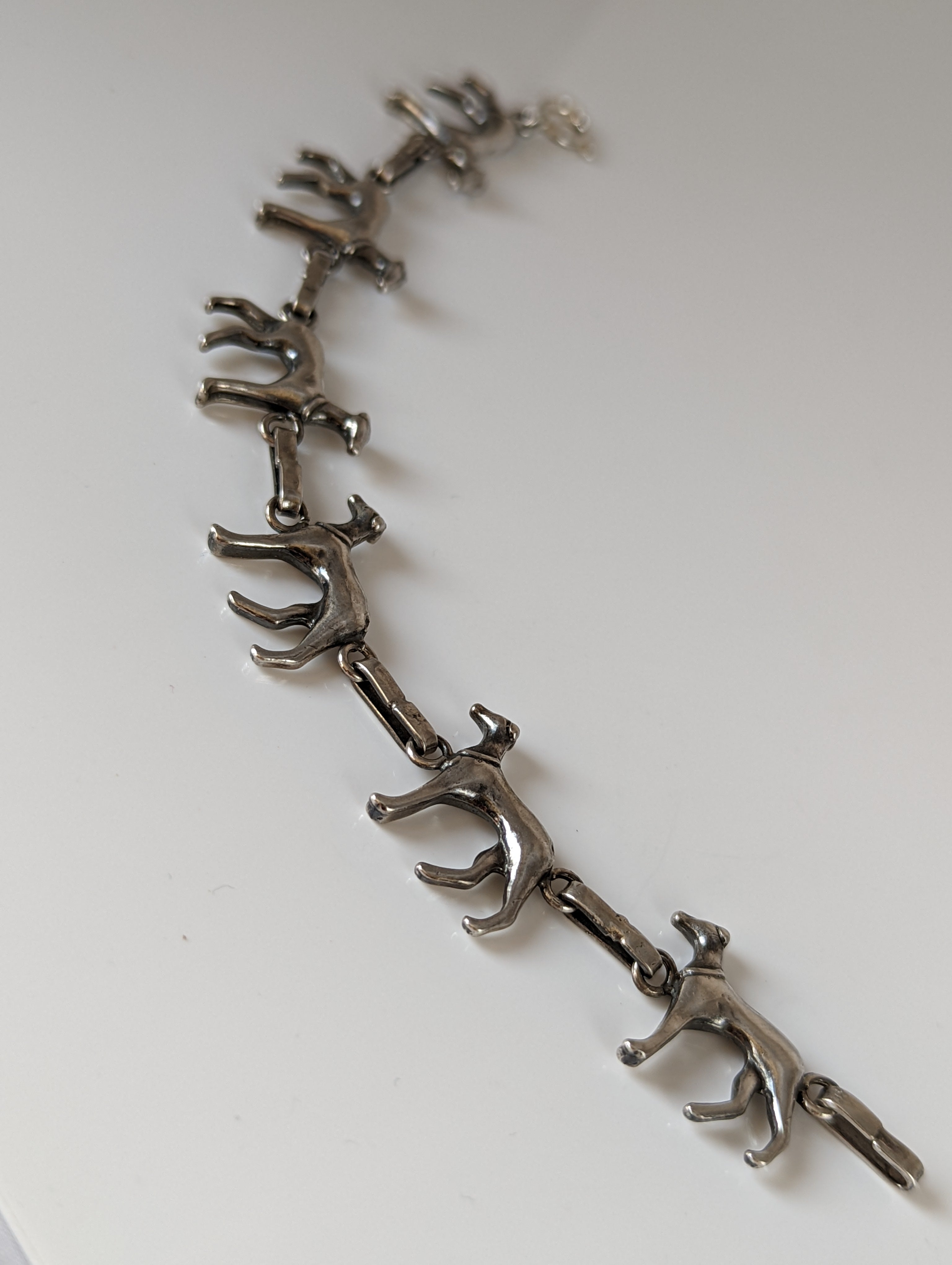 Silver Steed Greyhound Silver Bracelet