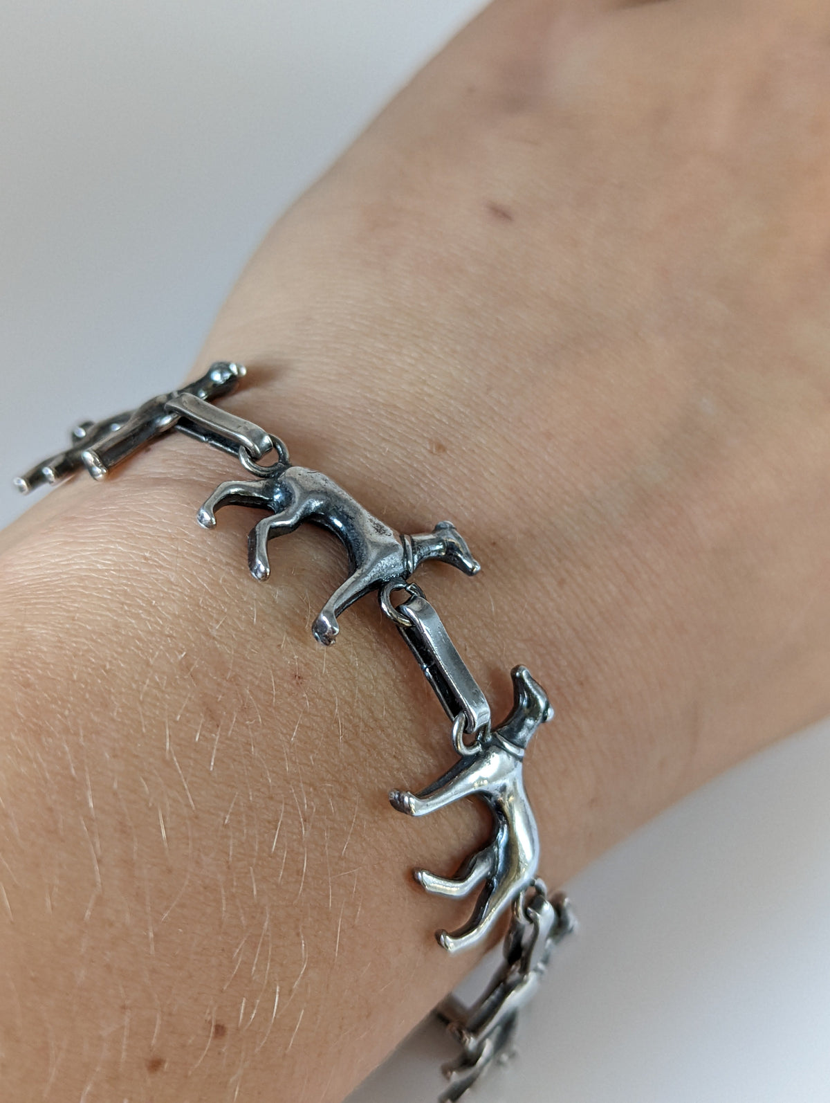 Silver Steed Greyhound Silver Bracelet