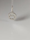 Silver Steed Round Paw Print Tag Silver Pendant