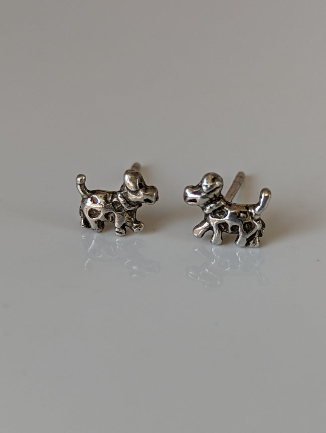 Silver Steed Dalmation Silver Stud Earrings