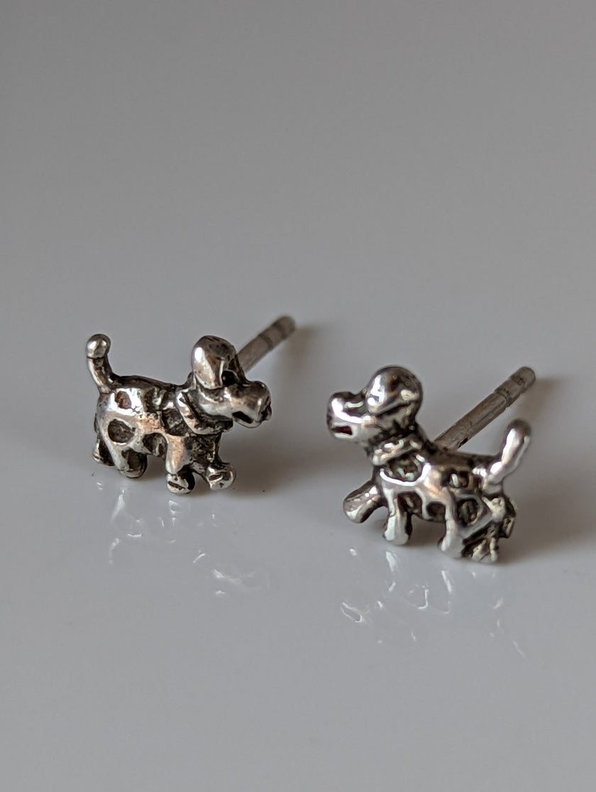 Silberner Hengst Dalmation Silber Ohrstecker