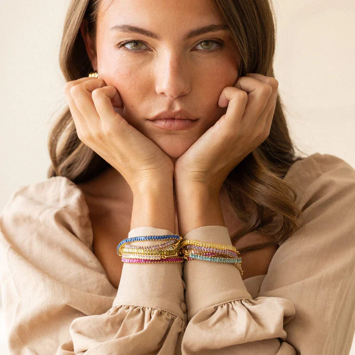 Pulsera de tenis con piedra de nacimiento
