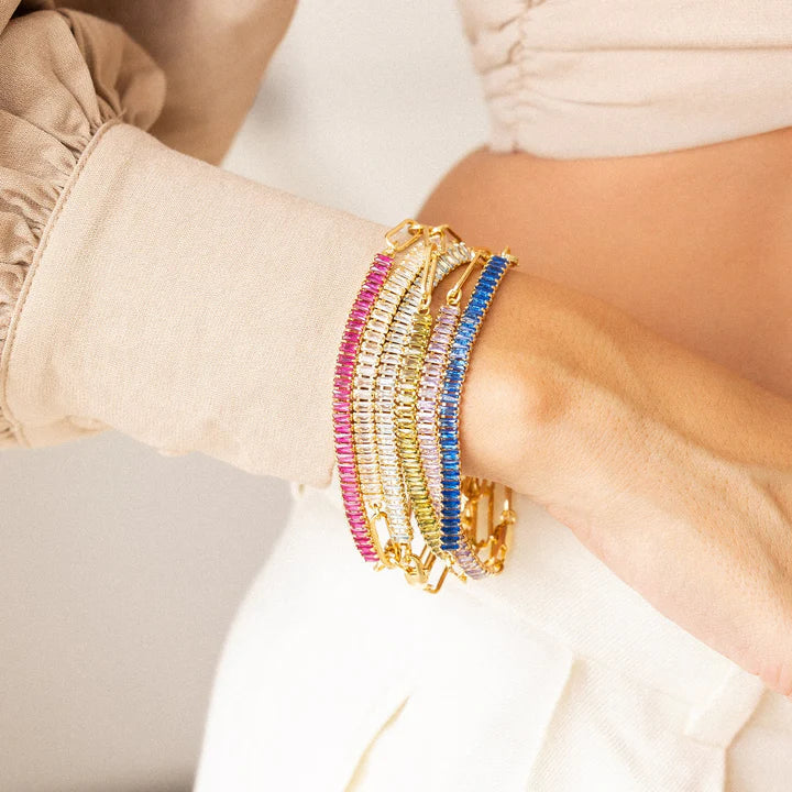 Pulsera de tenis con piedra de nacimiento