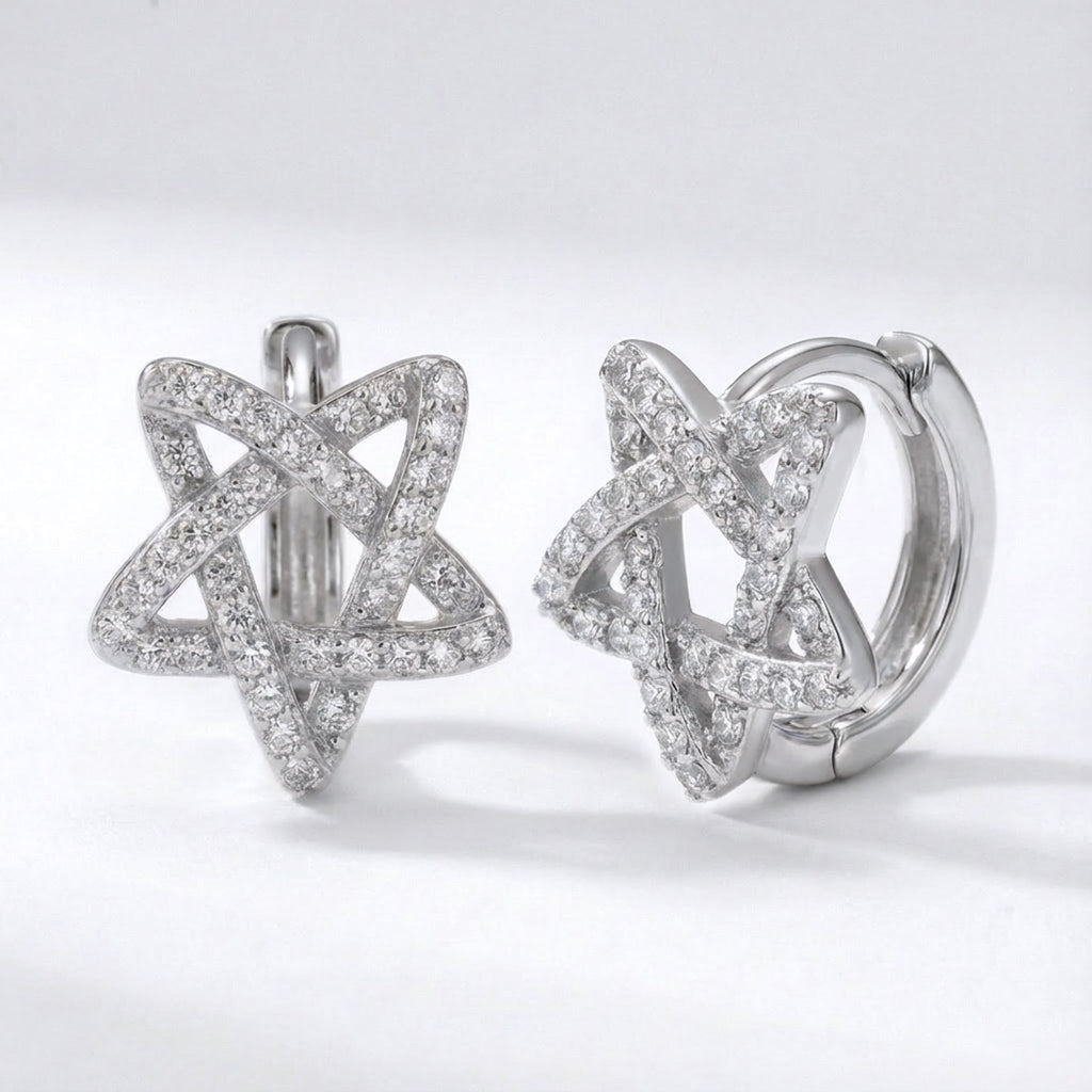 Paloma Star Huggie Hoops | 925 Sterling Silver