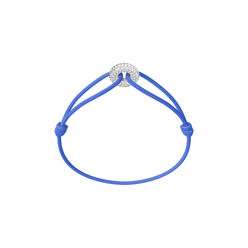 Mini Silver Soho Pavé Cord Bracelet