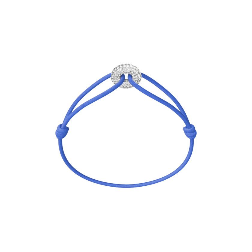 Mini Silver Soho Pavé Cord Bracelet