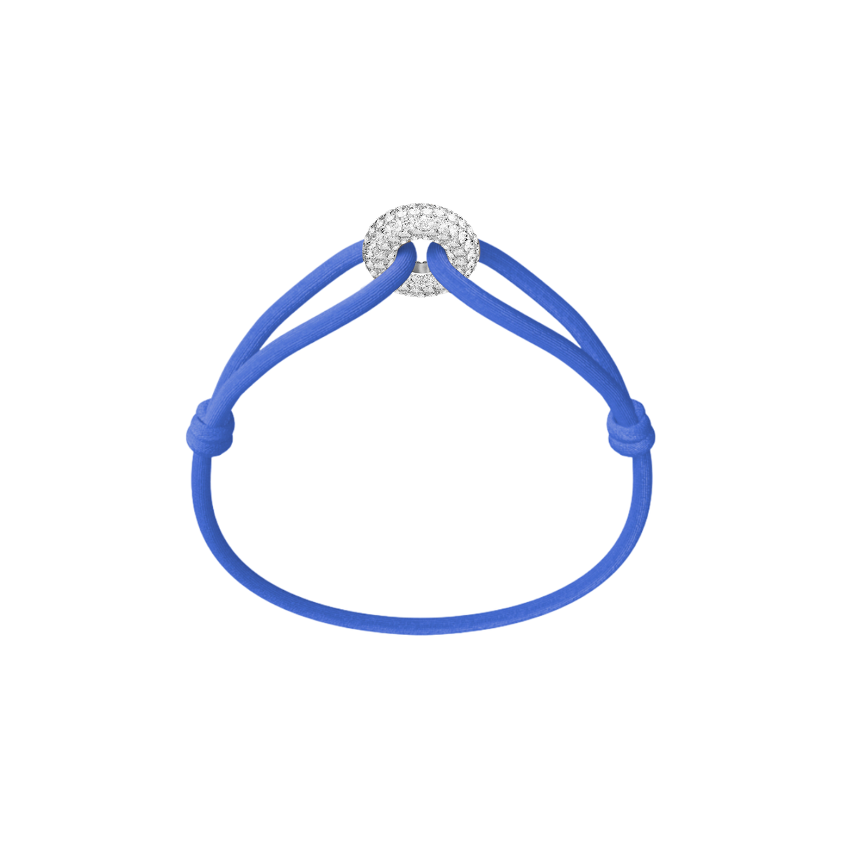 Silver Soho Pavé Cord Bracelet