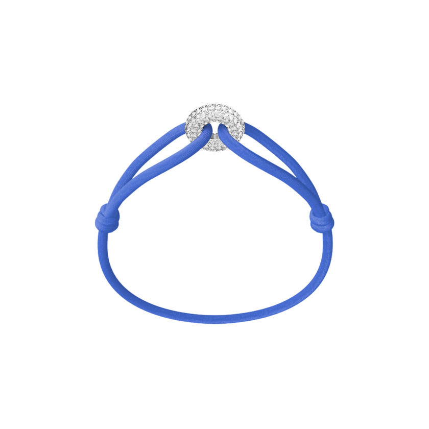 Silver Soho Pavé Cord Bracelet
