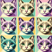 Pastel Pop Cats Canvas