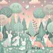 Pastel Woodland Canvas