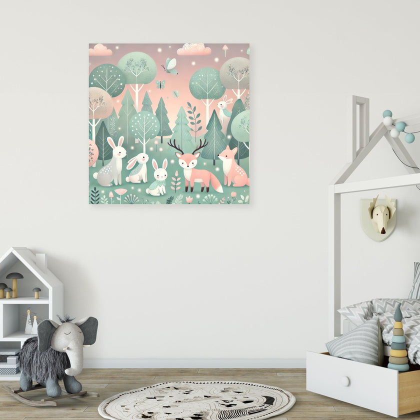 Pastel Woodland Canvas