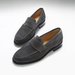 Slate Grey Suede Loafers, Welted Leather Sole